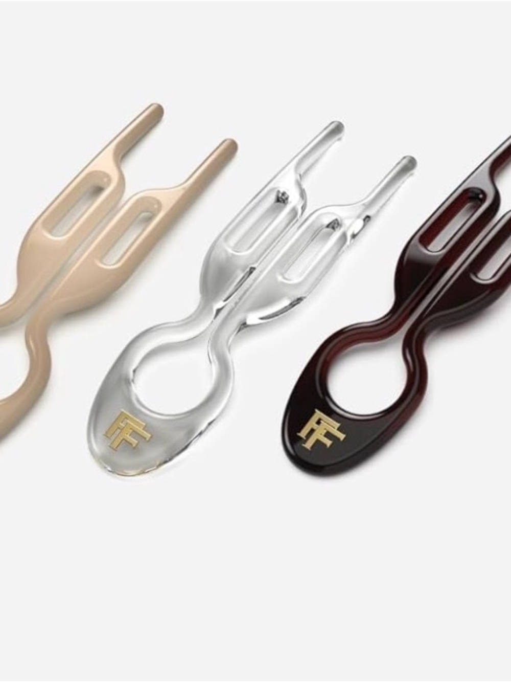 Fiona Franchimon N°1 Hairpin Set | Brown, Clear, Cream | NIB | Great For Updo - Picture 2 of 8